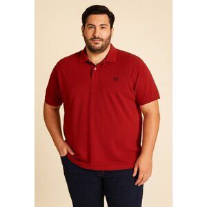 Chaps Polo Shirt Mens Extra Large Short Sleeve Collared Button Golf Cotton Red